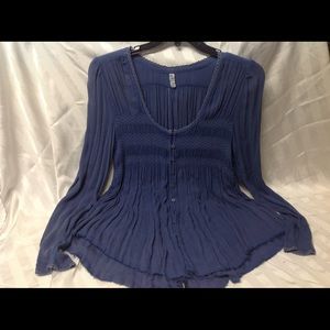 Free people boho bell sleeve top